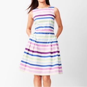 Striped Sleeveless Fit and Flare Talbots size 2
